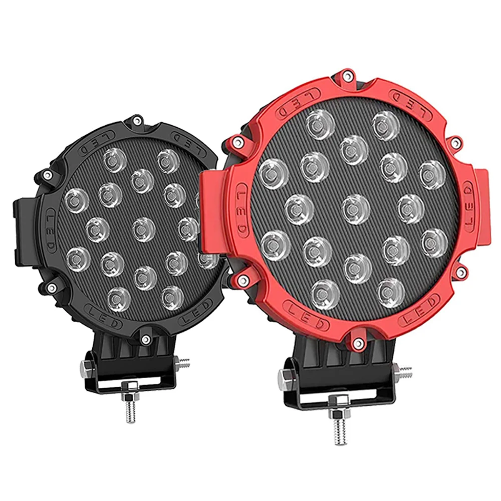 

7 Inch Round LED Light 51W Led Work Light For SUV ATV 4x4 Off-road Wrangler Vehicle Front Bumper Roof Lights 12V 24V Fog Light