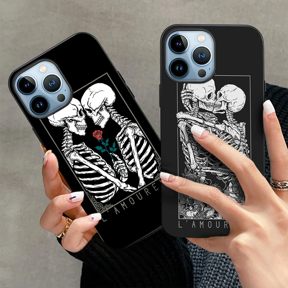 Чехол для телефона с изображением Человека скелета iPhone 14 12 11 ProMax 7 Plus XR XS Max 8 SE 2022 2020