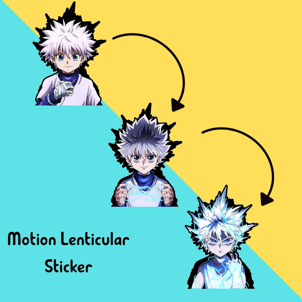 

Killua Godspeed Hunter X Hunter Anime 3D Moving Motion Stickers Car Sticker Cartoon Waterproof Decals Home Accessories