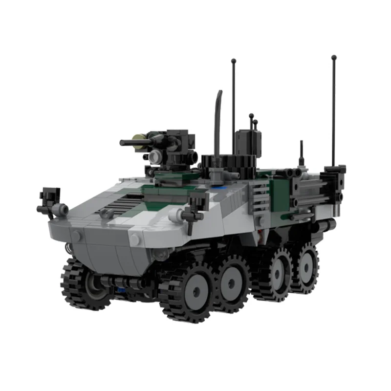 Модель автомобиля MOC 8X8 модель тактического пехотного транспорта M1130 творческий
