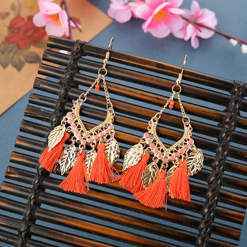 Feather Dream Catcher Long Tassel Earrings for Women's Personality Drop Earrings Anniversary Jewelry Pendientes Femeninos images - 6