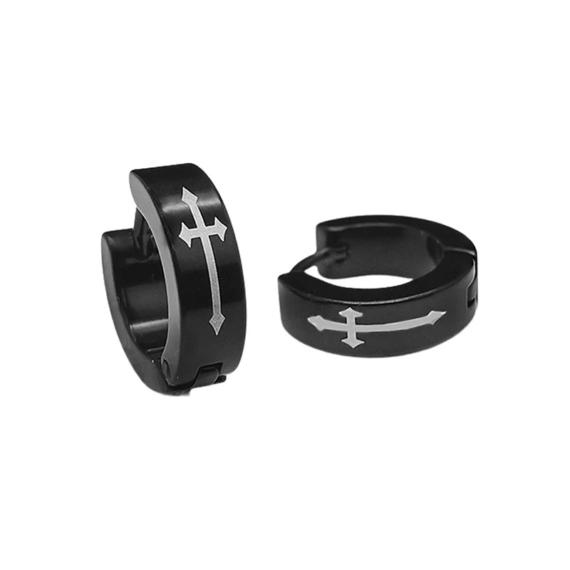 1 пара мужские серьги-гвоздики из нержавеющей стали |