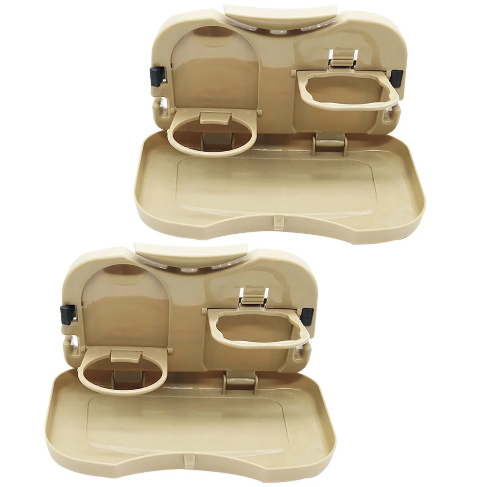

2 Pcs Cup Supply Car Computer Table Foldable Laptop Stand Backseat Bottle Rack Collapsible Seats Bracket Professional