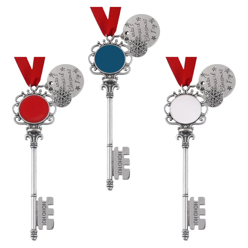 

Christmas Santa Pendant Key Gift Keys Stuffervintageyear New Hanger Stocking Bag Door Holiday Keychain Handbags Tag Charm