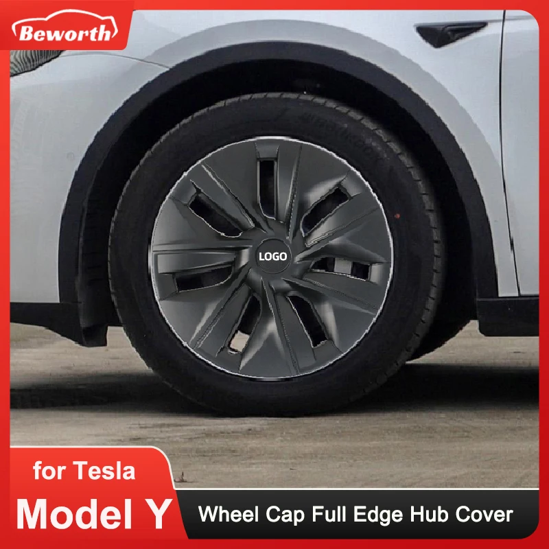 

4 шт./компл. Автомобильная сменная крышка ступицы для модели Tesla, крышка ступицы с полным краем, 19 дюймов, водонепроницаемая Защитная отделка ...