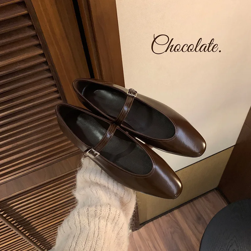 Женские туфли с закрытым носком Maxdutti Туфли Мэри Джейн на плоской подошве дамские