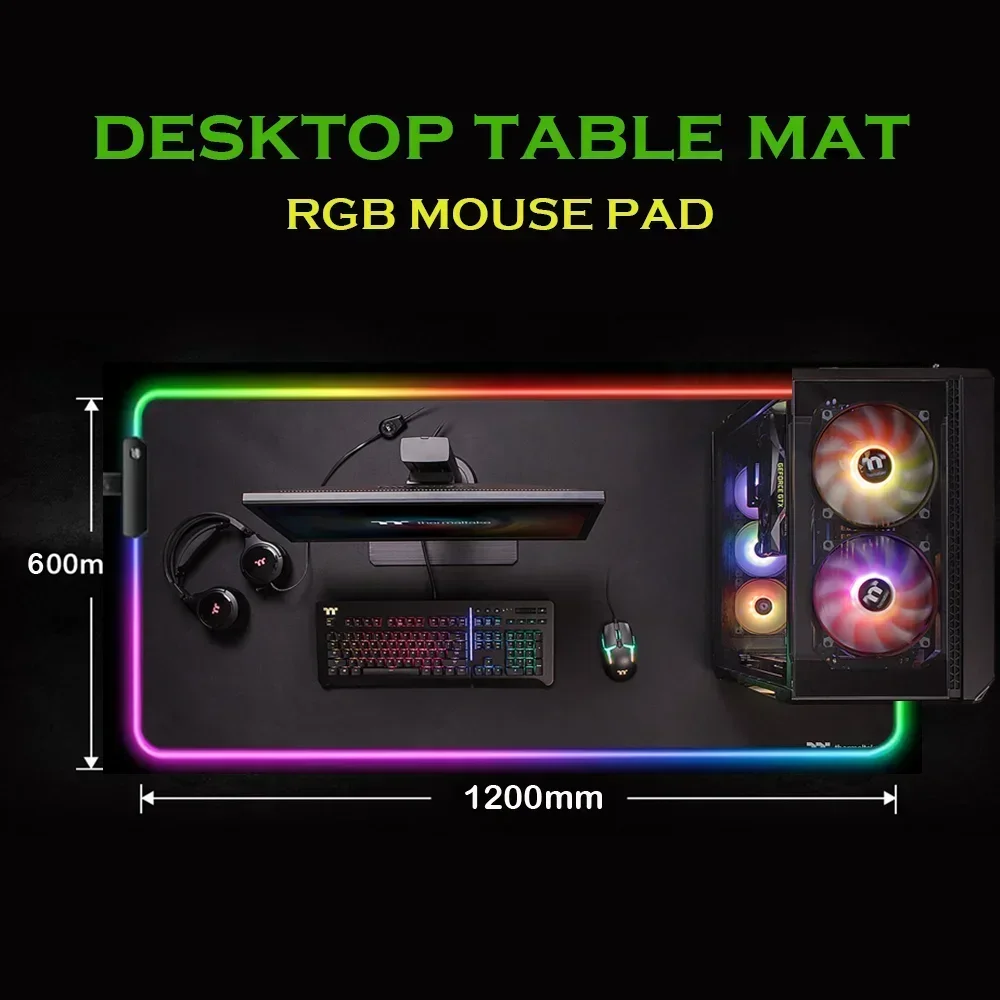 Соблазнительный игровой коврик RGB-подсветка аниме яркий для мыши