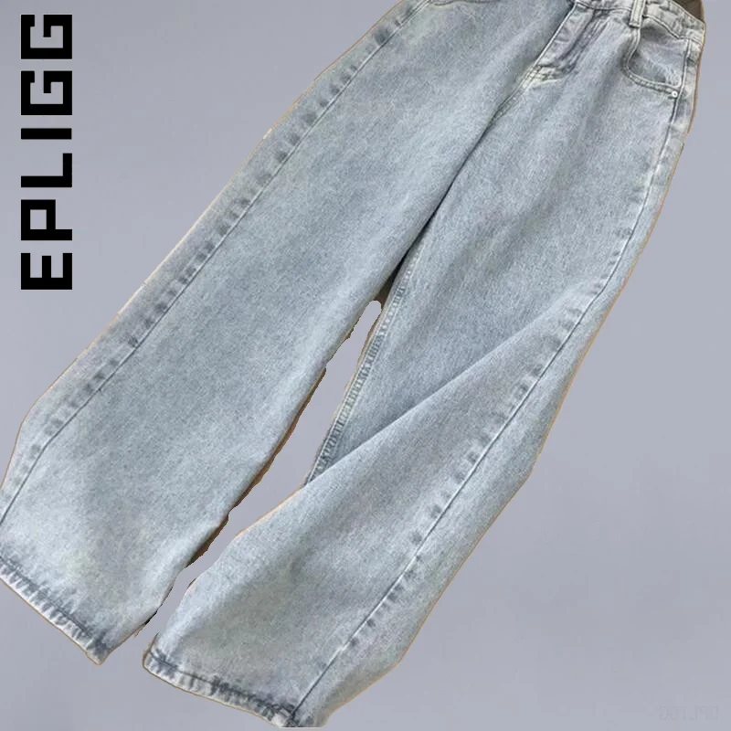 

Женские джинсы Epligg Y2k для подростков 2022, Свободные мешковатые джинсовые брюки с высокой талией, джинсы, узкие джинсы, женские брюки