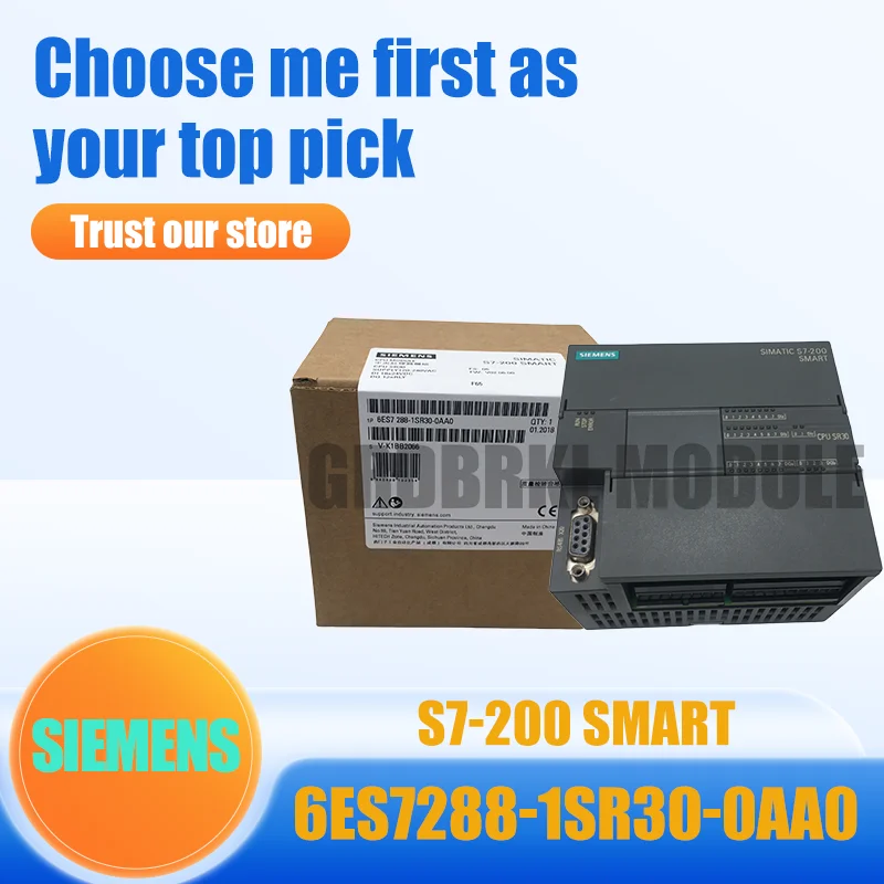 Фото Новый Оригинальный Модуль ПЛК SIEMENS S7-200 SMART 6ES7288-1SR30-0AA0 CPU SR30 AC DC Relay №1