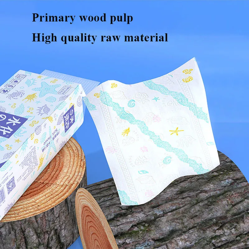 Мгновенная 6-слойная утолщенная рулонная бумага Водорастворимая Первичная