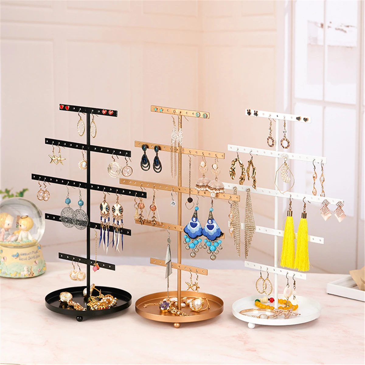 

5 уровней в форме дерева, ювелирные изделия, серьги, серьги-гвоздики, стеллаж для демонстрации для экономии места