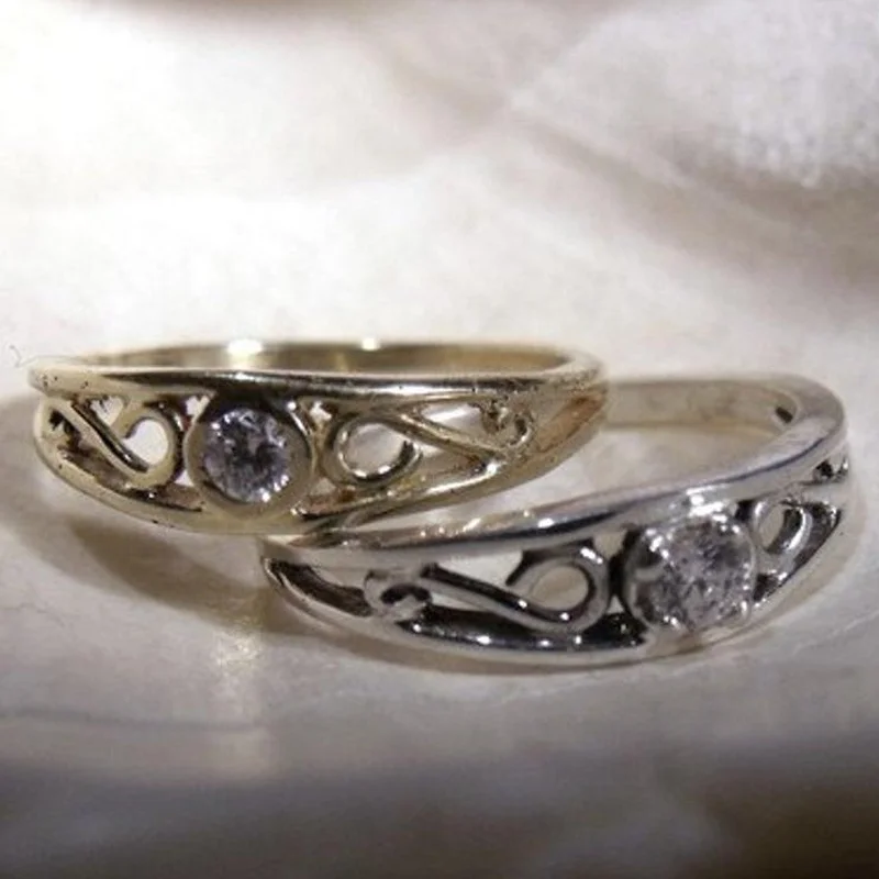 

Fashion 925 Silver Inlaid Small Crow Diamond Ring Engagement Wedding Romantic Love Diamond Ring Jewelry Gift Souvenir
