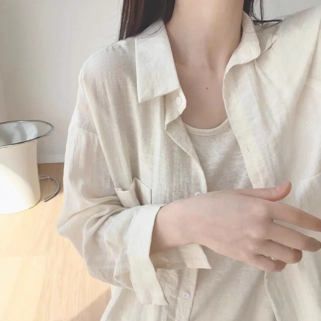 Оптовая продажа осенне-зимняя тонкая рубашка с длинными рукавами в корейском