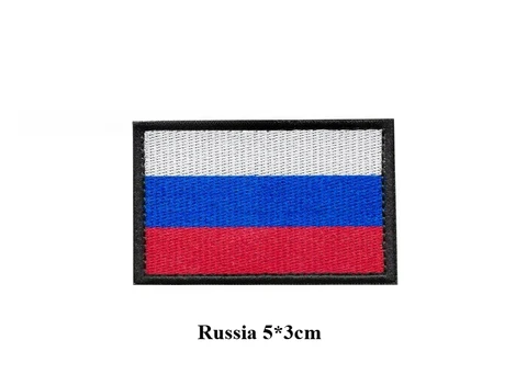 Нашивки на липучке национальные флаги 5*3 см