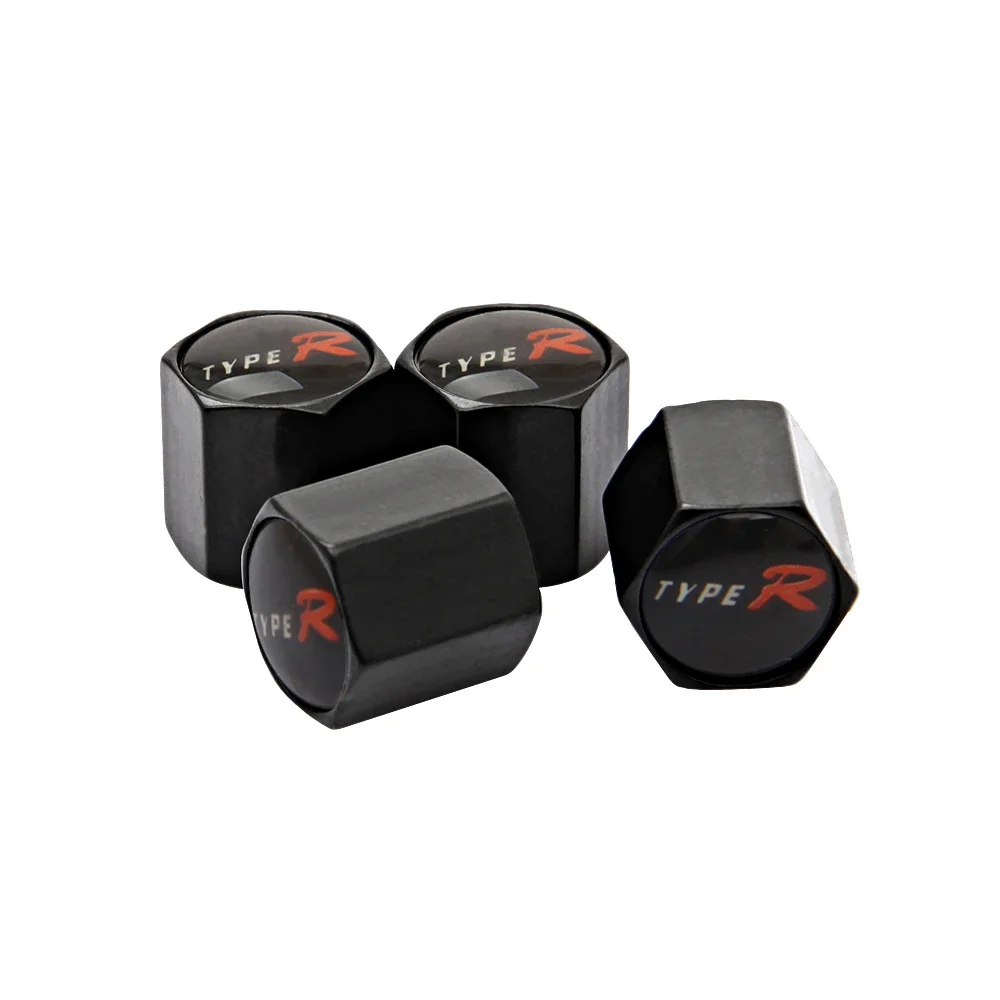 Car Styling Wheel Tire Valve Stems Caps Cover for Honda TypeR Logo Accord Civic CRV Fit HR-V Vezel Odyssey City Jazz Jade Stream