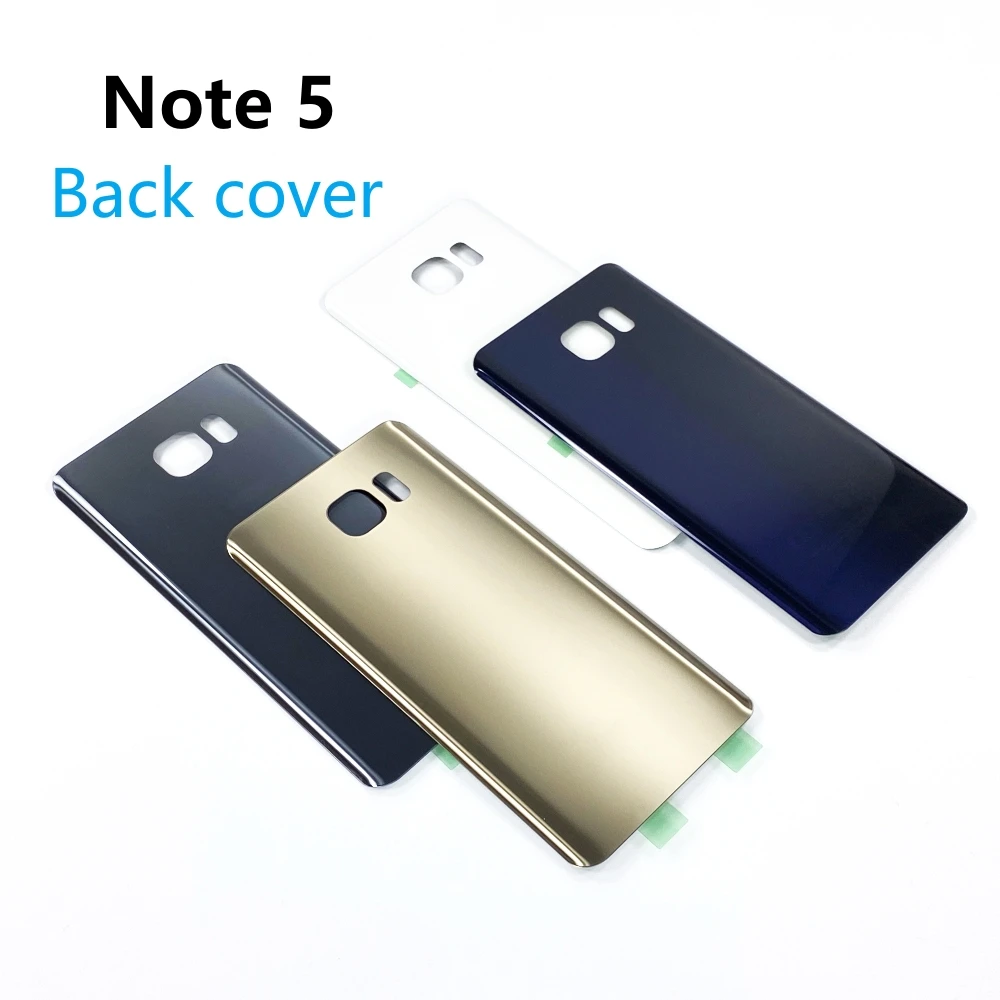 

For SAMSUNG Galaxy Note 5 N920 SM-N920F N920P N920A N920V Back Glass Cover Battery Door Rear Case Housing NOTE5 Adhesive Sticker