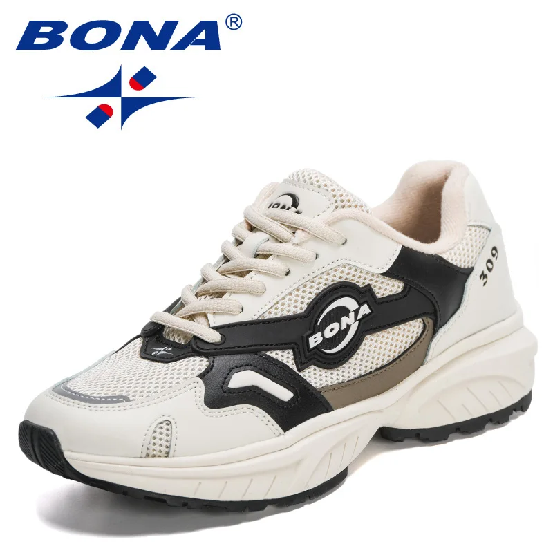 BONA 2022 New Designers Classics Running Shoes Men Sneakers Walking Shoes Man Jogging Breathable Tennis Sport Shoes Mansculino