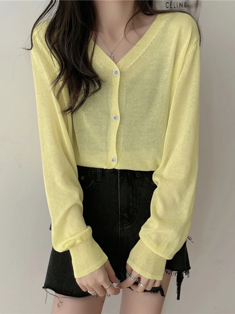 Женская Легкая Трикотажная Повседневная Рубашка Прозрачная Летняя Блузка