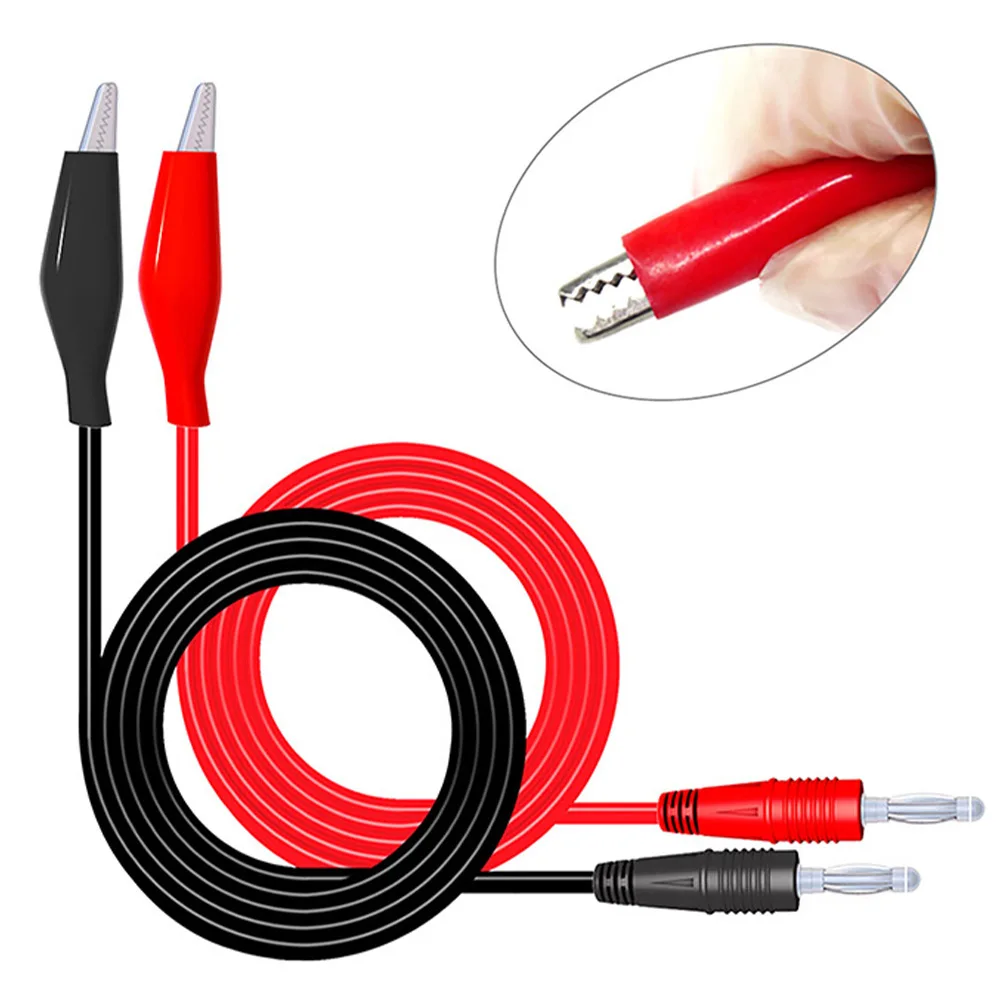 

Alligator Clips Test Line To AV Banana Plug Wire 1Pair For Multimeter Lead Connector Measure Tools Tester Probe