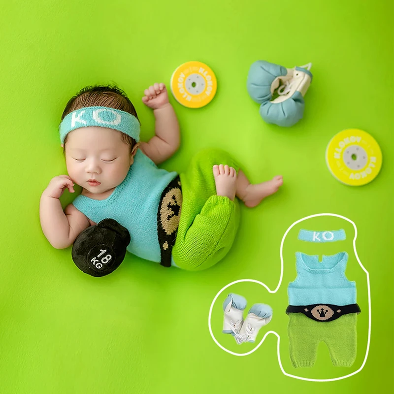 Реквизит для фотосъемки новорожденных синие зеленые боксеры аксессуары девочек