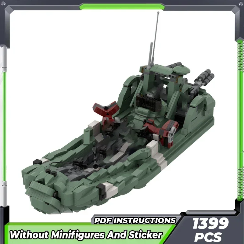 Moc строительные кирпичи военная модель изобрадор штурмовой корабль технология
