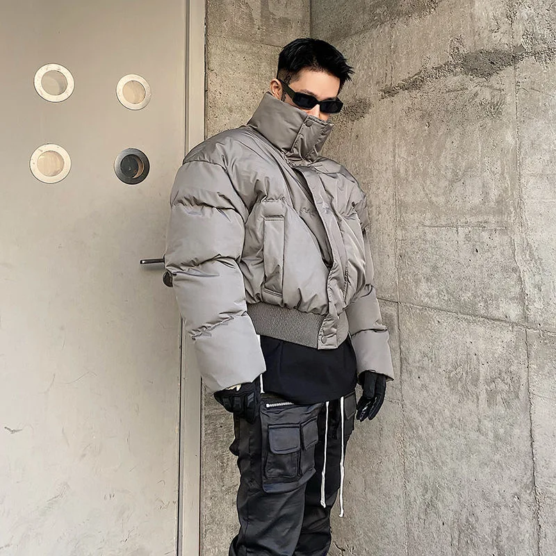 

Уличная короткая утепленная теплая куртка свободная и пушистая куртка в стиле Vibe Мужская и женская одежда осень/зима 2023