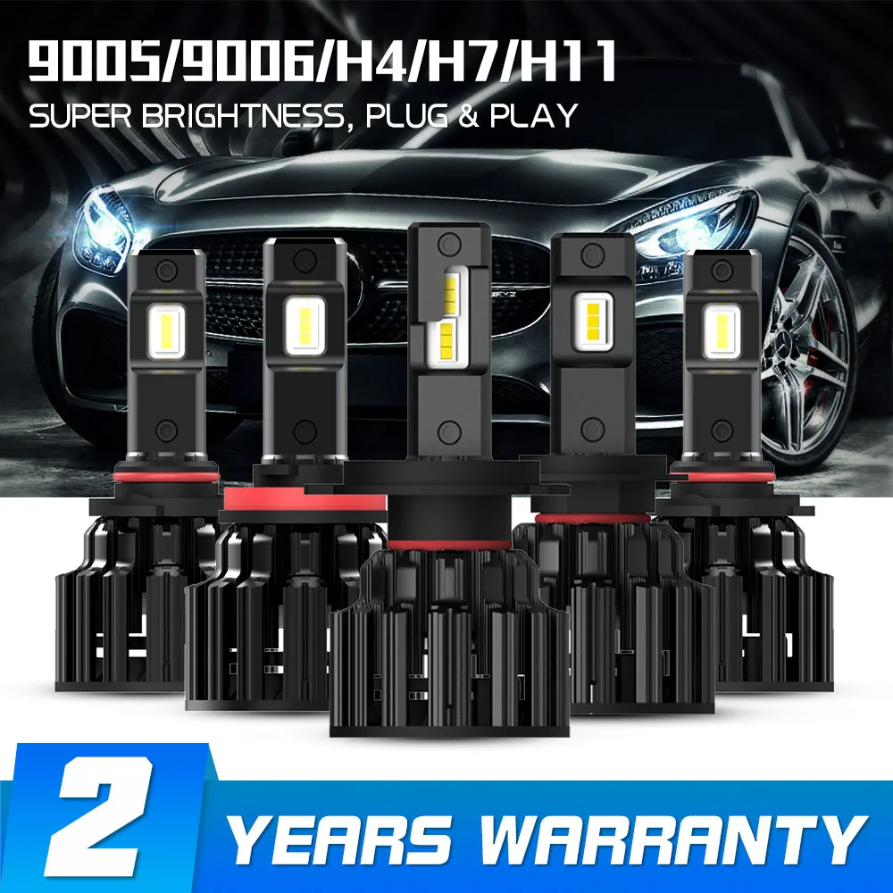 

NOVSIGHT H7 LED H4 H11 9006 9005 Car Headlights Bulbs 100W 20000LM Decoder Automobile LED Headlamp Front Lights 6000K 12V 24V