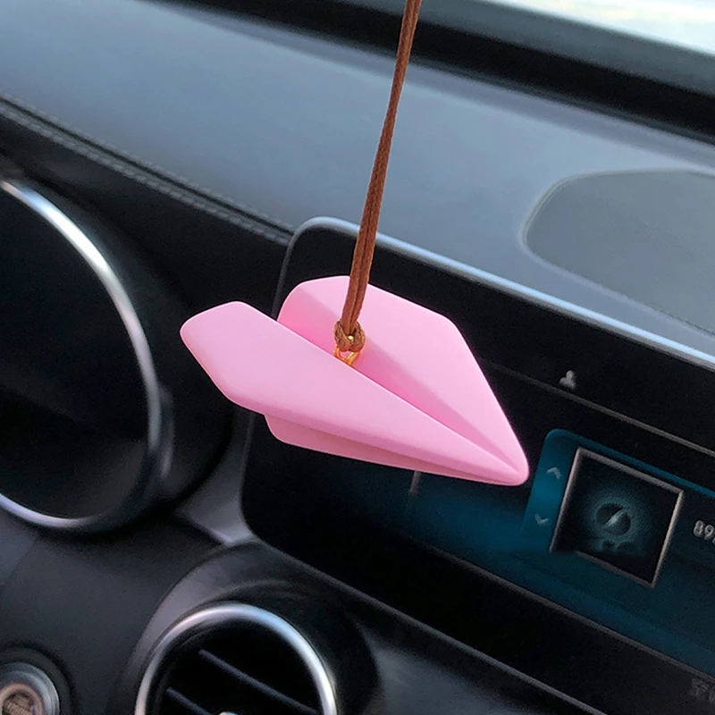 Бумажный автомобильный шарм в виде самолета бумажный кулон ароматический