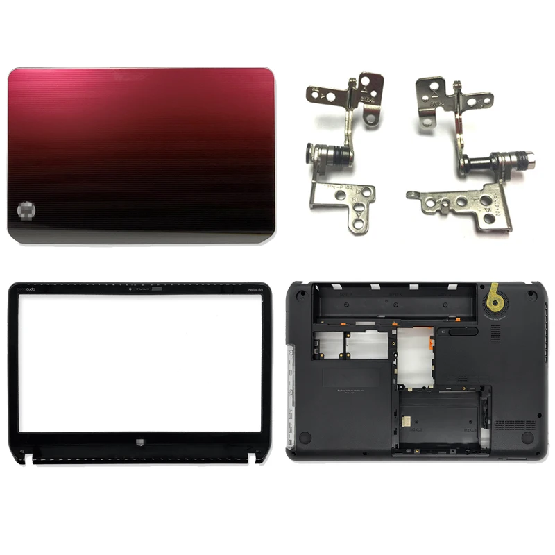 

New For HP Envy Pavilion DV4-5000 TPN-P102678260-001 700547-001 676643-001 Laptop LCD Back Cover Front bezel Hinges Bottom Case
