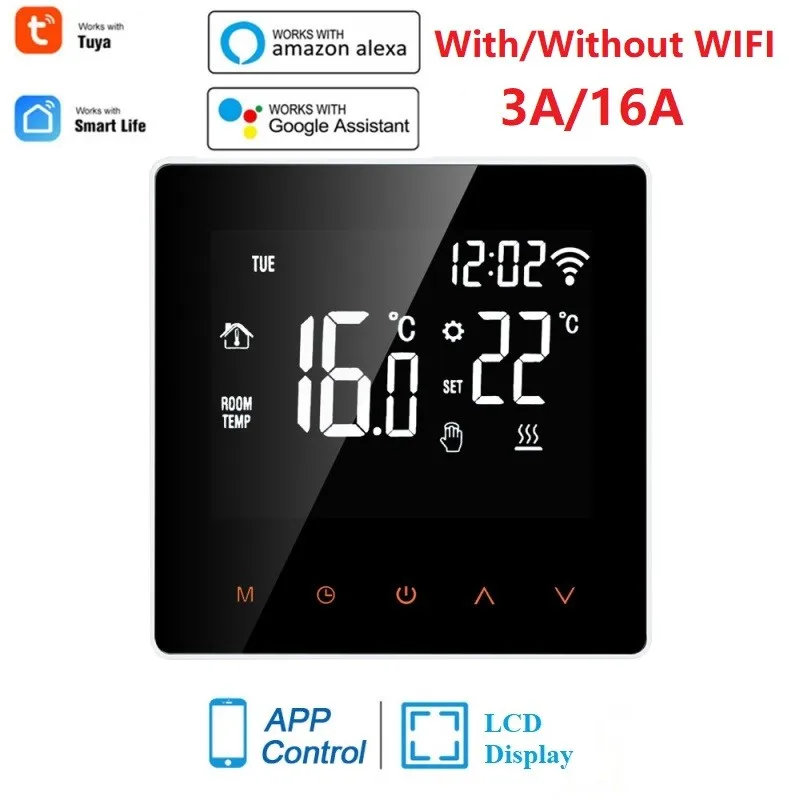 3A/16A Tuya WiFi Smart Thermostat Temperature switch Controller For Electric Floor Heating Water/Gas Boiler Alexa Google Home