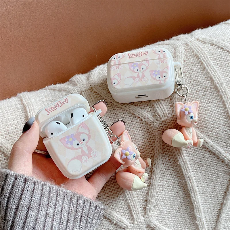 

Fashion Pink Fox Pendant Case for Apple AirPods 1 2 3 Pro Case Cover IPhone Bluetooth Earbuds Accessories Airpod Case