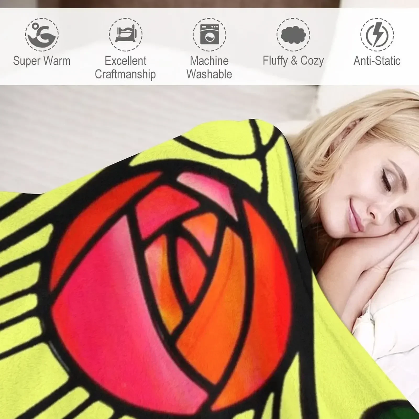 Charles Rennie Mackintosh - Окно Нет 06. Плед Туристическая кровать плед Одеяла