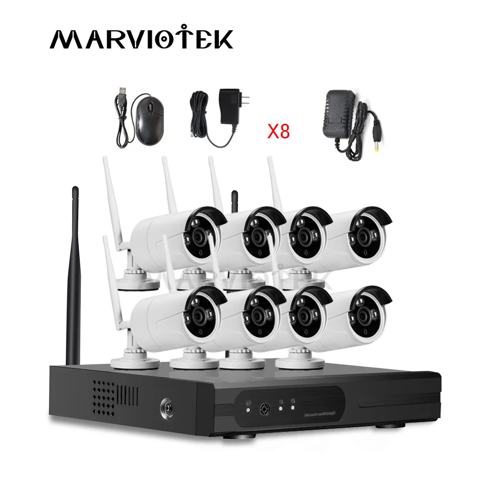 

Security Camera System Wireless NVR Kits 1080P IP Camera Wifi Video Surveillance Set 720P CCTV Camera System 4CH 8CH Options
