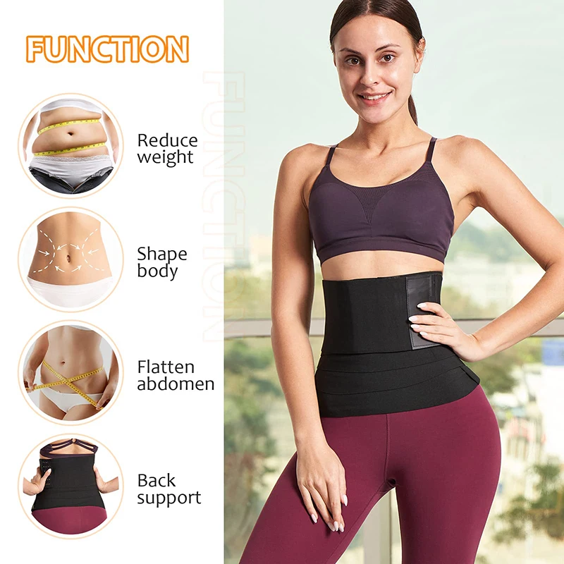 Snatch Me Up Bandage Wrap Slimming Waist Trainer For Women Belly Body Shaper Waist Trimmer Belt Long Torso Tummy Sweat Shapewear