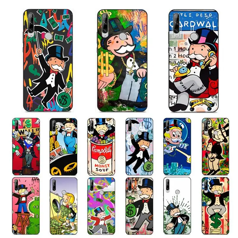 

Cartoon Luxury Dollar MonopolyS Phone Case for Huawei Y 6 9 7 5 8s prime 2019 2018 enjoy 7 plus