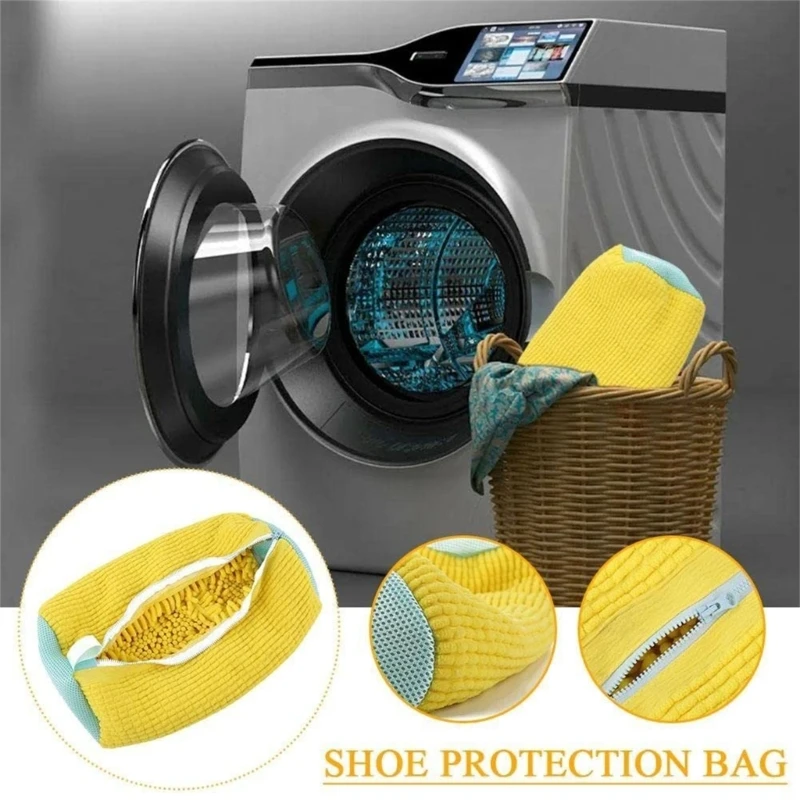 

Shoes Wash Bags Mesh Laundry Washing Machine Shoes Bag With Zips Polyester Anti Deformation Protective Shoes Wash Bags