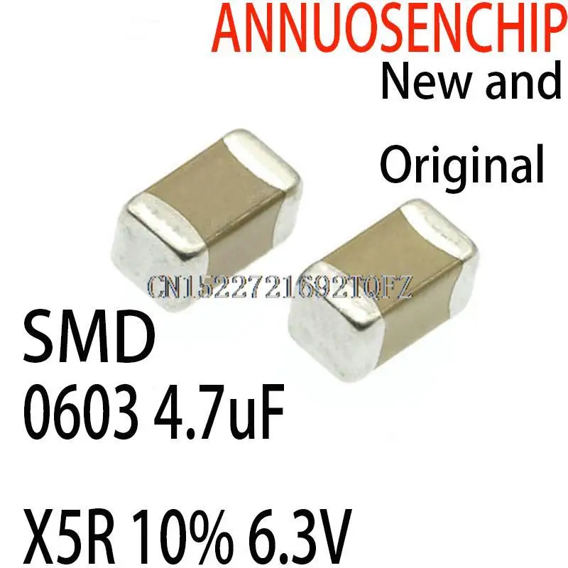

4.7uF X5R Error 10% 6.3V 0603 SMD Thick Film Chip Multilayer Ceramic Capacitor