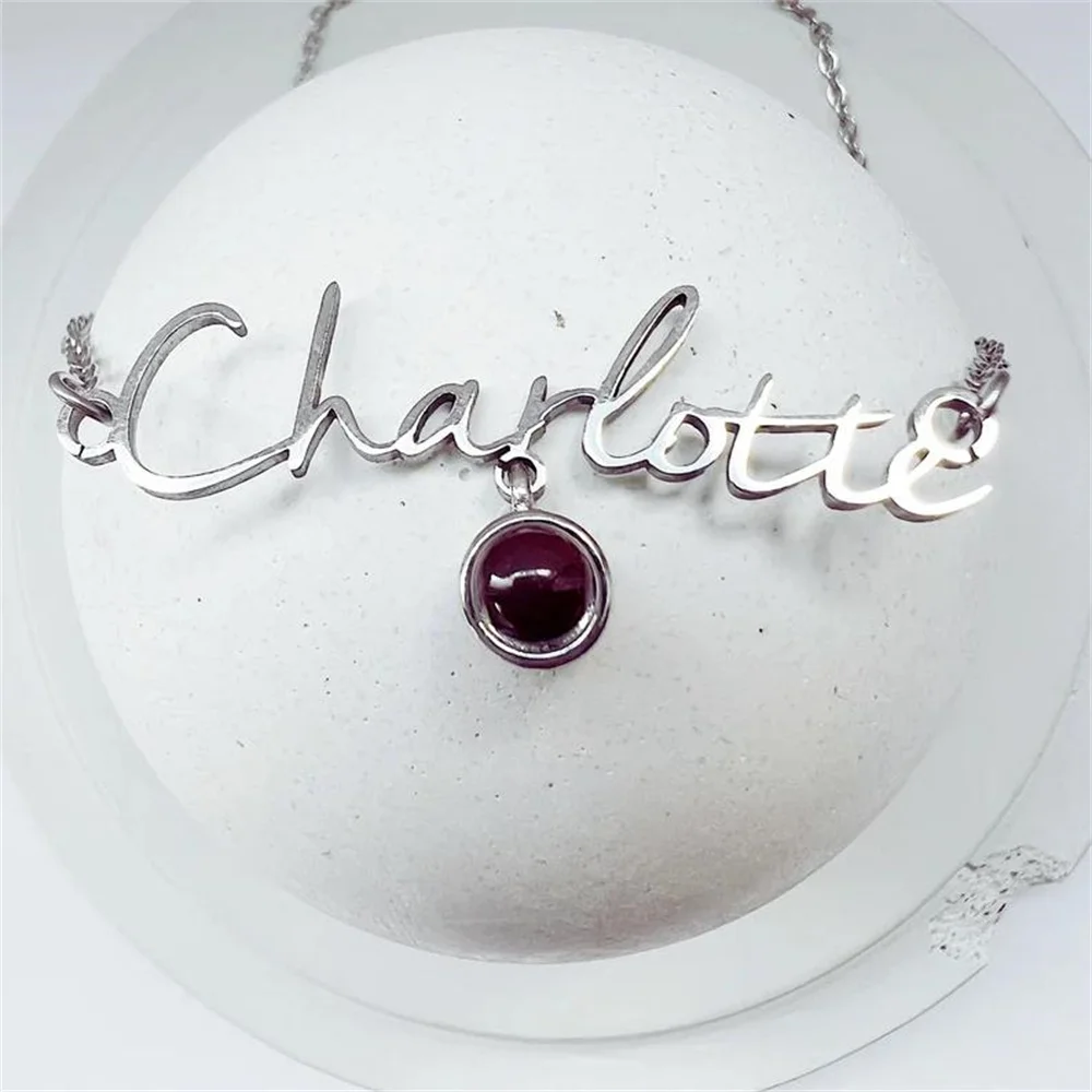 Photo Name Necklace Personalized Photo Projection Necklace Custom Picture Choker Necklace Jewelry Valentine Gift for Girl