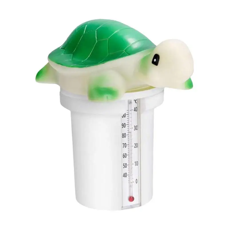 

Turtle Chlorine Floater Mini Floating Pool Chlorine Dispenser In Swimming Pool Chlorine With Built-in Thermometers For Spa Pool