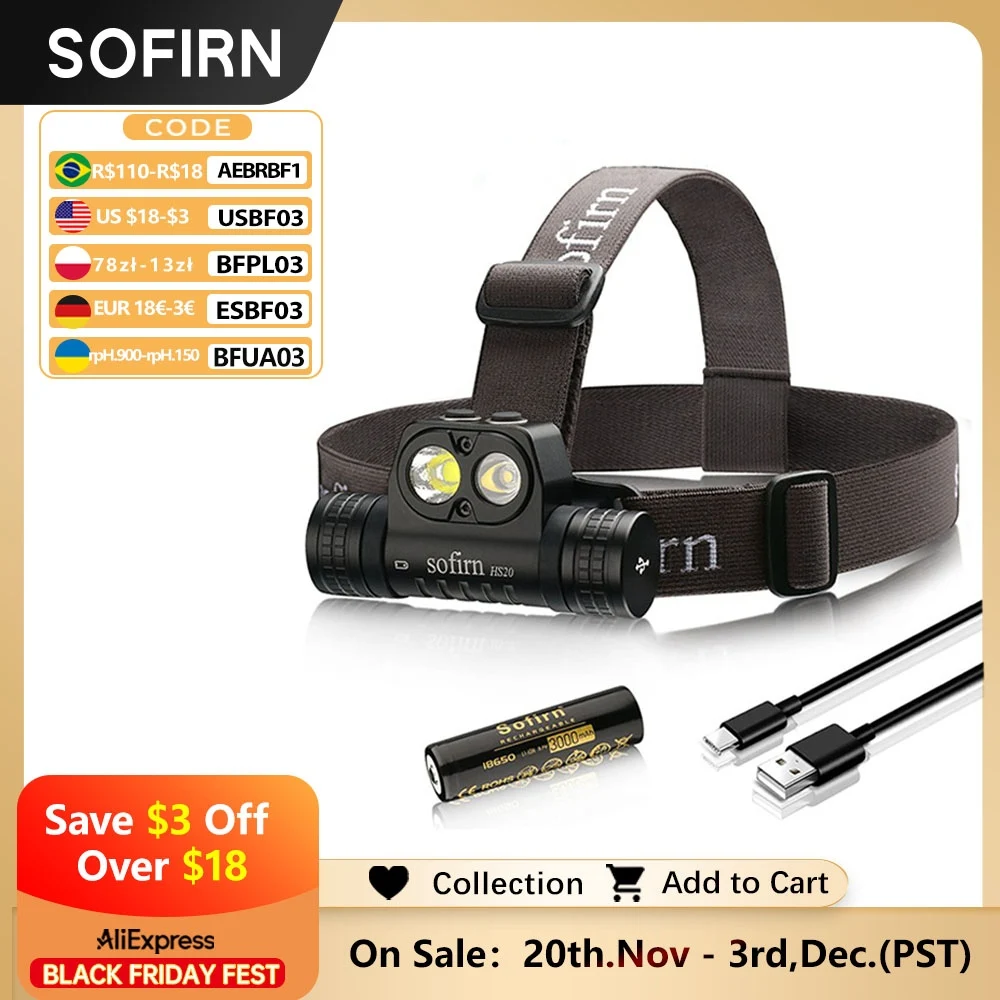 

Sofirn HS20 XHP50.2 налобный фонарь