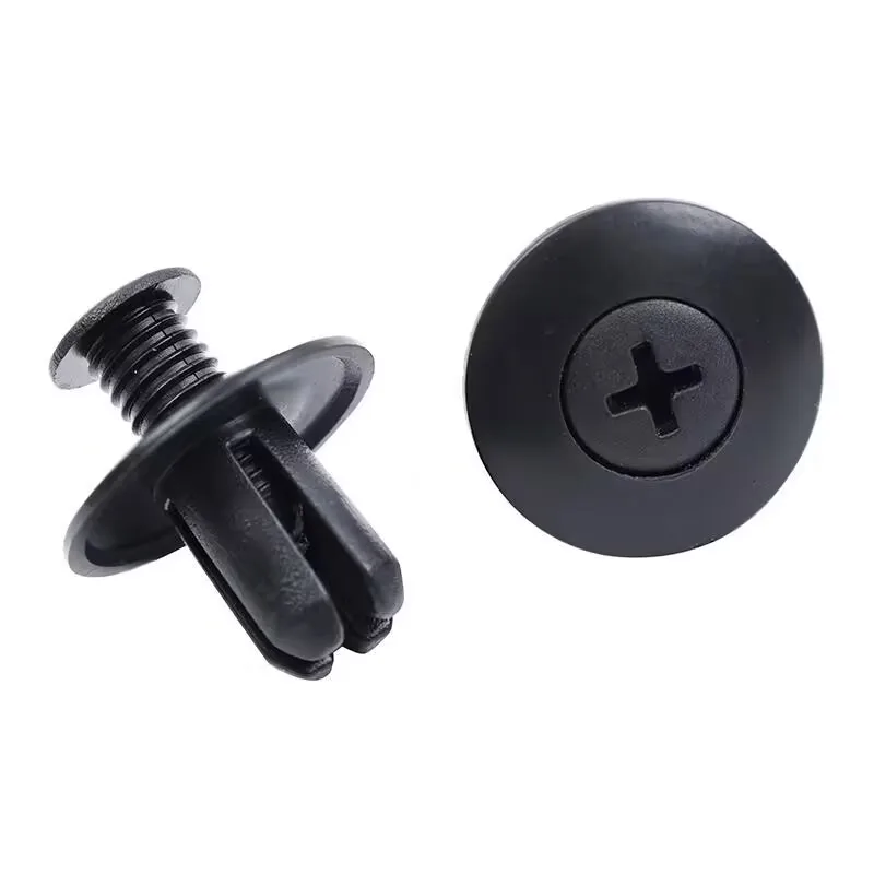 

Автомобильный зажим 8 мм Φ крепеж бампер брызговик багажник Белый Серый Бежевый Пластиковый нажимной штифт заклепка универсальная смесь