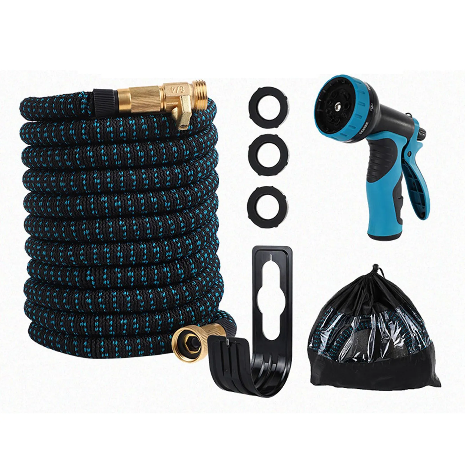 

Garden Water Hose Expandable Double Metal Connector High Pressure PVC Reel Magic Water Pipes for Garden Farm Irrigation Car Wash