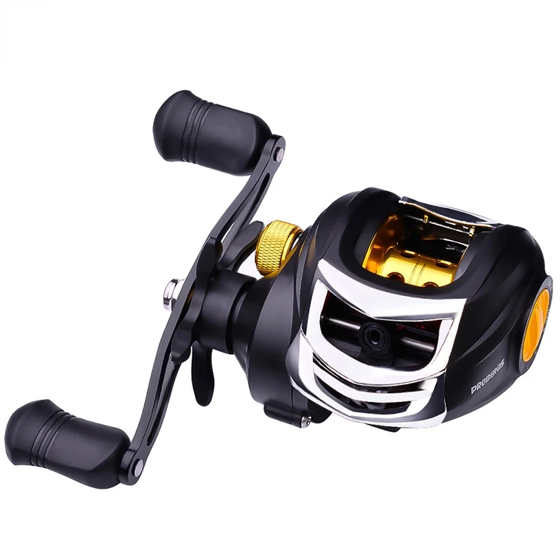 

Рыболовная катушка 7,2: 1 Baitcast, красные + золотые цвета, 3 + 1 шарикоподшипник, Воблер для воды, дроп10 кг, катушка для заброса приманки, ручное кол...