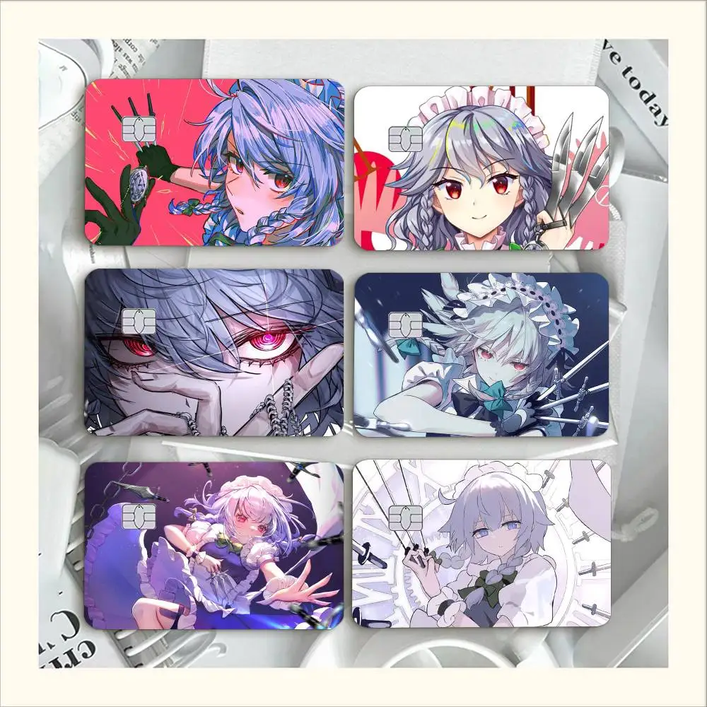 Фото Водонепроницаемая пленка-наклейка Izayoi Sakuya TOUHOU Project для кредитных карт, дебетовых карт, банковских карт, проездных на автобус №1