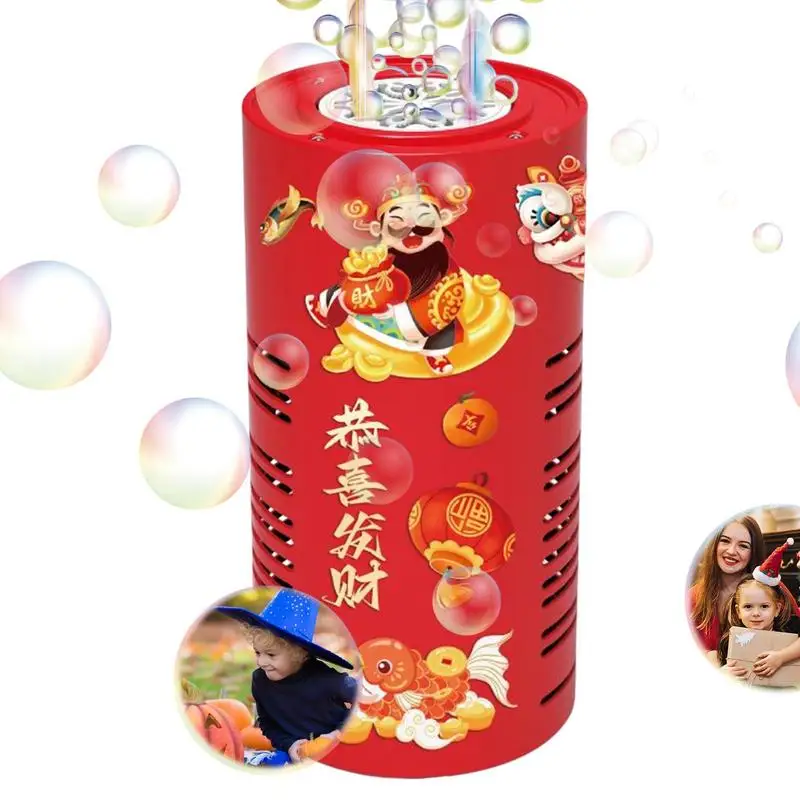 

Automatic Bubble Fireworks Machine With 85ml Solution And Lights And Music Battery Operated Bubble Blower For Kids Party Favors