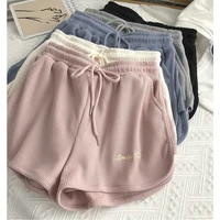 Women Shorts Solid Color Cozy Casual Loose Hipsters Running Sports Shorts Breathable Streetwear Hot Teens Wide Leg Bottoms 1