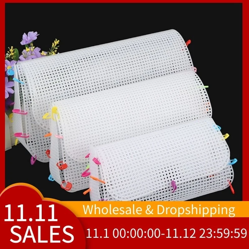 

Пластиковая сетчатая ткань для изготовления пакетов «сделай сам», Плетеный материал для ручной работы, крючок с защелкой, пластиковые сетч...