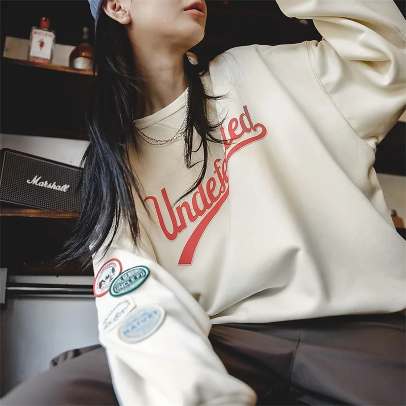 Женский повседневный пуловер в американском стиле Maden свитер с контрастной