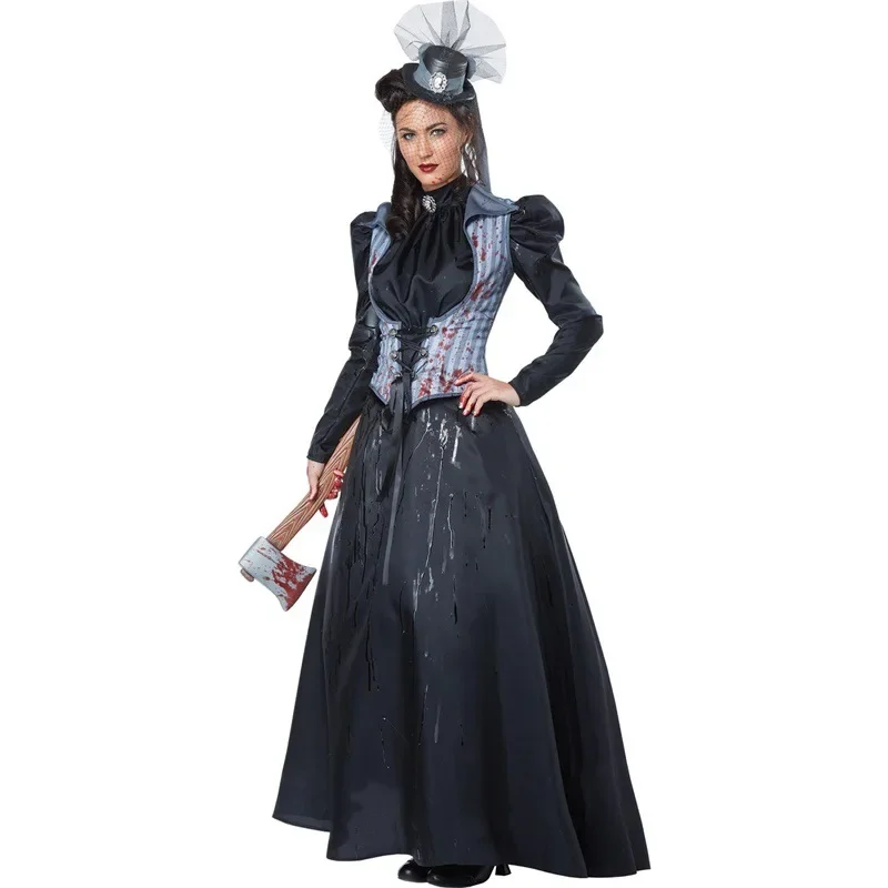Взрослая женщина-убийца маскарадная праздничная одежда королева Хэллоуин Лиззи