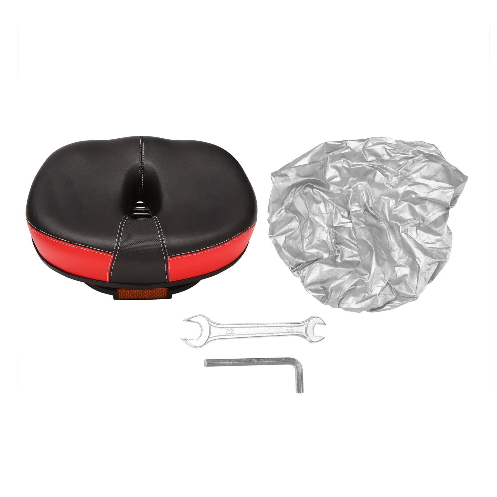 

Bicycle Comfortable Breathable Bike Saddle No Nose Soft Wide Bicycle Saddle Cushion for Road Bike